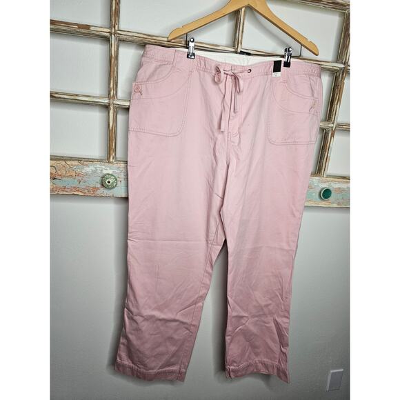NWT Women's Pale Pink Venezia Drawstring Pants with pockets Size 24 - Picture 1 of 7